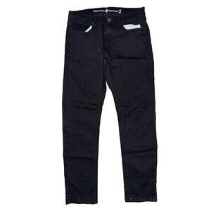 beverly Hills Polo Club Mens 30x30 Black Dark Wash Straight Leg Jeans